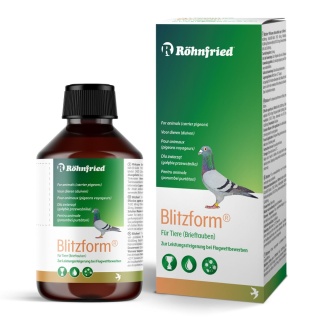 Röhnfried Blitzform 100 ml – preparat z jodem i żelazem dla gołębi pocztowych, wsparcie formy lotowej i kondycji