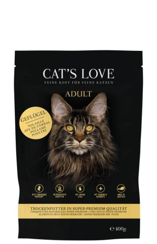 CAT'S LOVE Geflugel - sucha karma dla kota bez zbóż z drobiem, 400g