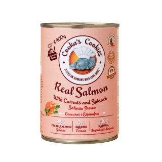 Cooka’s Cookies REAL SALMON Karma mokra dla psów z łososiem 400g