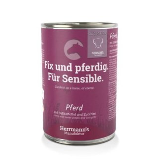 HERRMANN'S Selection Sensitive Dog Pferd - konina z cukinią i batatami