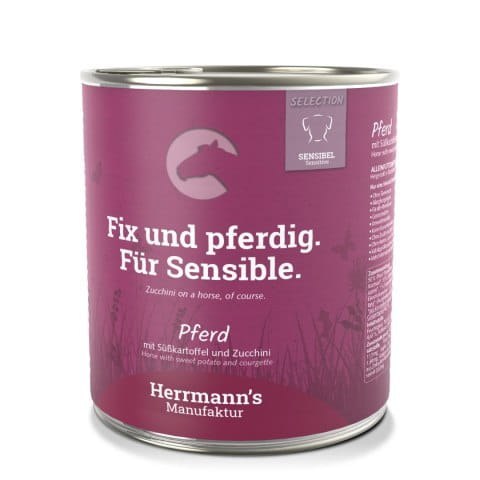 HERRMANN'S Selection Sensitive Dog Pferd - konina z cukinią i batatami