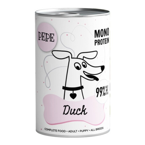 Paka Zwierzaka Karma mokra PEPE Duck (kaczka) 400g