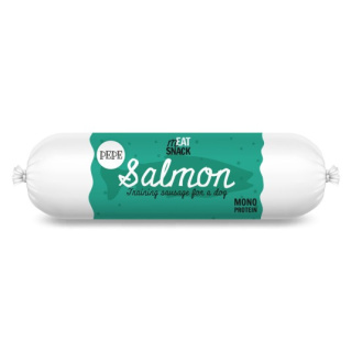 Paka Zwierzaka Kiełbaska PEPE Salmon (łosoś) 200g