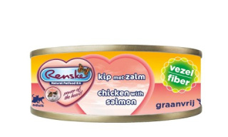 Renske Cat fresh meat chicken with salmon - kurczak z łososiem, uzupełniająca, filety (70g)