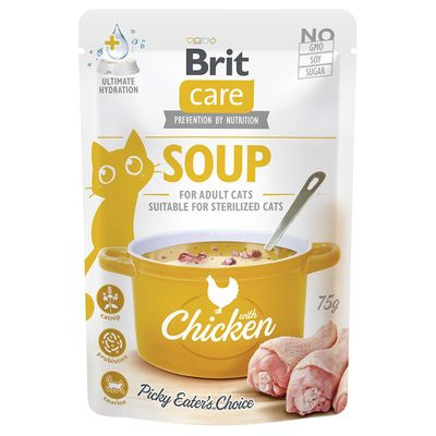 BRIT CARE CAT SOUP WITH CHICKEN 75g