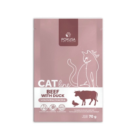 Pokusa CatLine Beef with Duck ADULT, 70 g