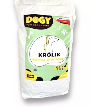 DOGY - Karma pieczona z Królikiem dla małych ras, 10 kg