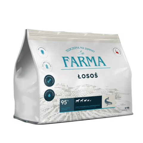 Farma – Łosoś Hipoalergiczna Tłoczona na Zimno ( 6x 2kg ) 12 kg