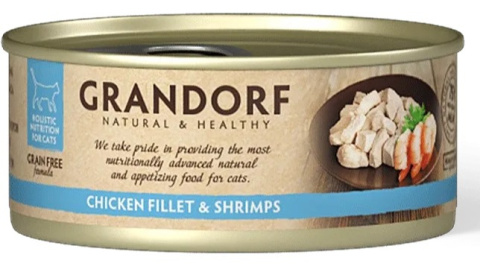 Grandorf Cat Chicken Breast & Shrimps Kurczak Krewetki 70g