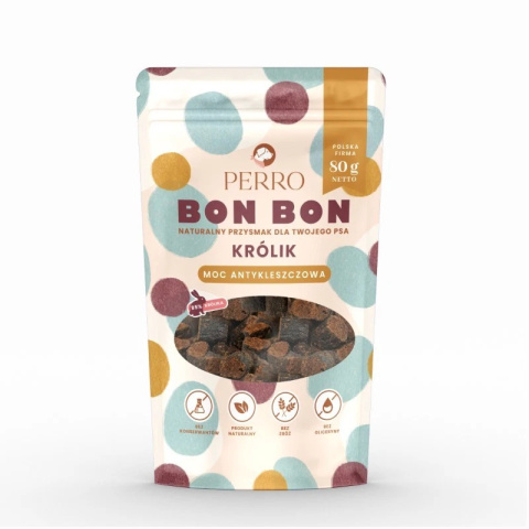 Perro - BON BON - Królik 80g - Ochrona przed kleszczami -