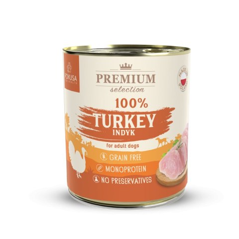 Pokusa Monoproteinowa, bezzbożowa, mokra karma dla psów 100% indyka 850 g