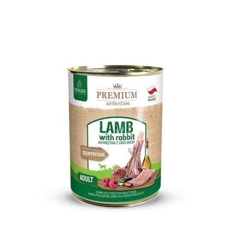 Pokusa Premium Selection Countryside - pełnoporcjowa karma mokra jagnięcina z królikiem 400g