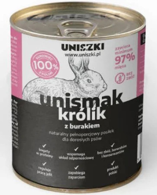 Uniszki UNIsmak królik z burakiem 850 g