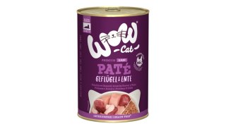 WOW CAT Senior Geflugel Ente - drób z kaczką dla kota seniora 400 g