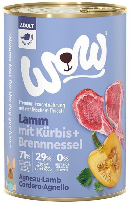 WOW Lamm mit Kürbis - jagnięcina z dynią i pokrzywą 400 g