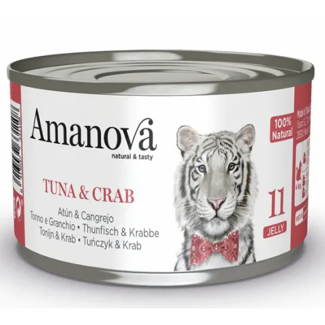 Amanova Cat Tuna & Crab - tuńczyk i krab w galaretce puszka 70g