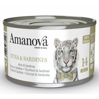 Amanova Cat Tuna & Sardines - tuńczyk i sardynki w galaretce puszka 70g