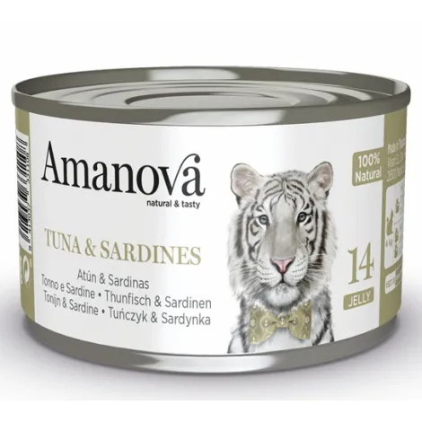 Amanova Cat Tuna & Sardines - tuńczyk i sardynki w galaretce puszka 70g