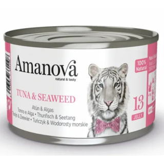 Amanova Cat Tuna & Seaweed - tuńczyk i wodorosty w galaretce puszka 70g