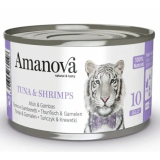 Amanova Cat Tuna & Shrimps - tuńczyk i krewetki w galaretce puszka 70g