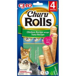 CHURU KOT ROLLS CHICKEN WITH TUNA Przysmak dla kota Kurczak Tuńczyk 40g