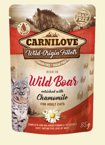 Carnilove Cat Wild Boar & Chamomile - dzik i rumianek saszetka 85g