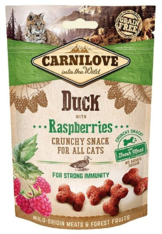 Carnilove Crunchy Snack Duck & Raspberries With Fresh Meat Przysmak z kaczką 50g