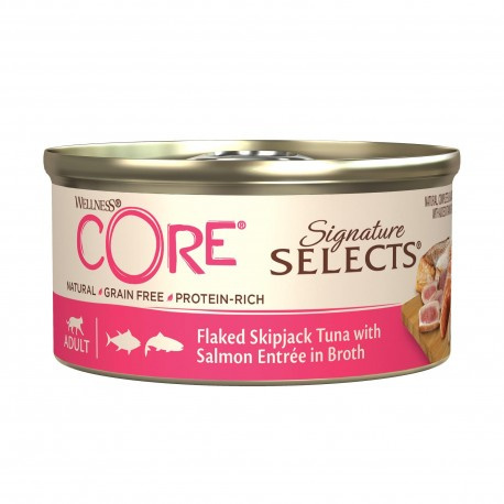 Core Signature Selects Flaked Tuna, karma mokra, dla dorosłych kotów, tuńczyk i łosoś, 79g, puszka