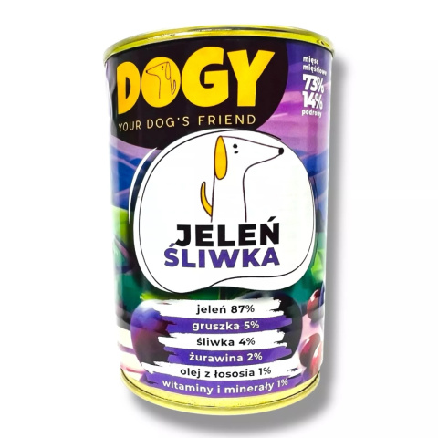 DOGY - Karma mokra Jeleń ze Śliwką 400g