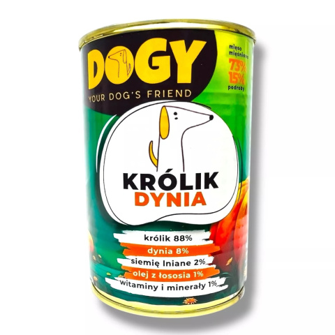 DOGY - Karma mokra Królik z Dynią 400g