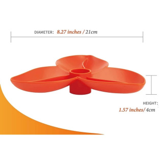 PetDreamHouse SPIN Accessories Bougainvillea - wkładka do miski, śmigło, Pomarańczowa