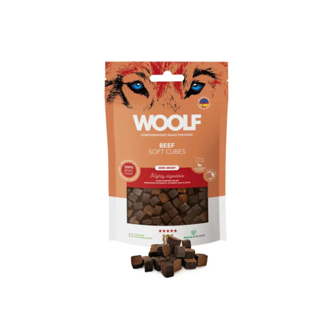 Woolf Soft Cubes Monoprotein Beef – Wołowina 100g