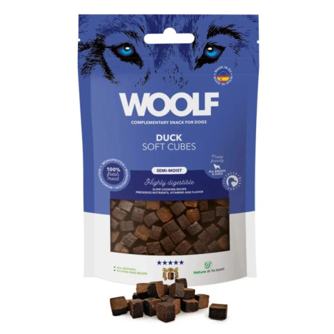 Woolf Soft Cubes Monoprotein Duck Kaczka 100g