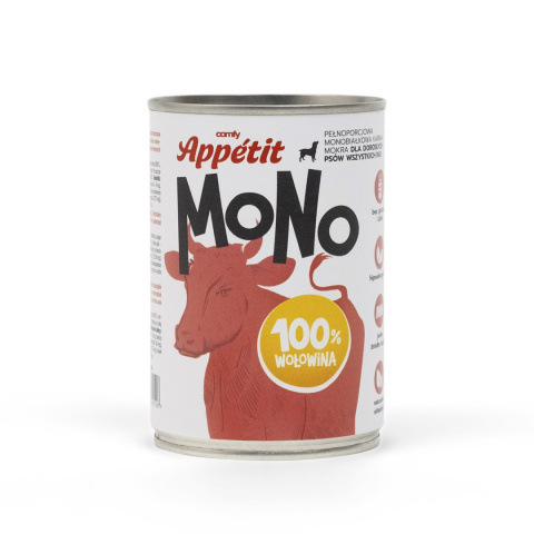 COMFY APPETIT MONO WOŁOWINA PUSZKA DLA PSA 400G COMFY APPETIT MONO WOŁOWINA PUSZKA DLA PSA 400G