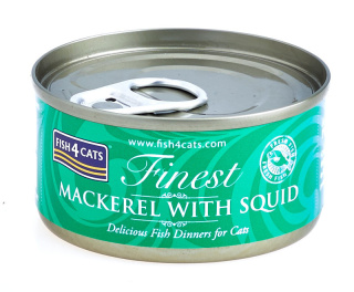 Finest Fish4Cats Filety Makrela z Kałamarnicą