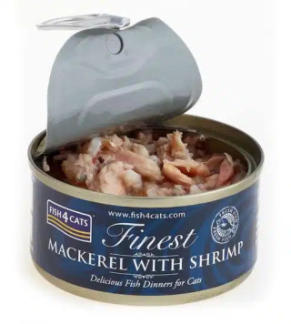 Fish4Cats Mackerel with Shrimp – Makrela z Krewetkami 70g