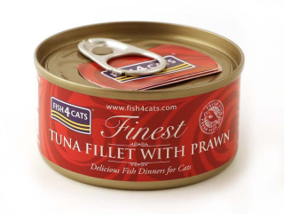 Fish4Cats Tuna Fillet with Prawn – Tuńczyk z Krewetkami 70g