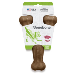 Gryzak dla psa Benebone Gryzak dla psa Benebone Wishbone Roz S dla psa do 14 kg smak bekon