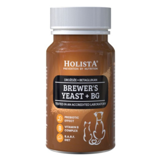Holista Drożdże browarnicze + Betaglukan Brewer's Yeast + BG dla psa i kota 90 tab.