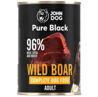 John Dog Karma mokra Pure Black Dzik 400g
