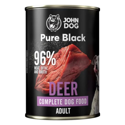 John Dog Karma mokra Pure Black Jeleń 400 g John Dog Karma mokra Pure Black Jeleń 400 g