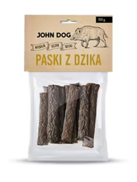 John Dog Paski z dziczyzny dla psa 150g