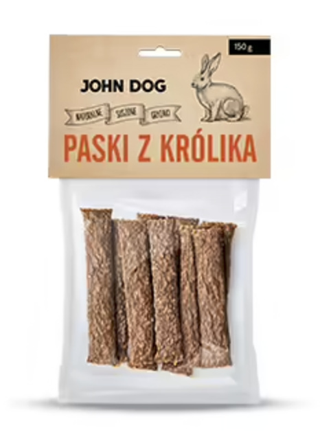 John Dog Paski z królika dla psa 150g John Dog Paski z królika dla psa 150g