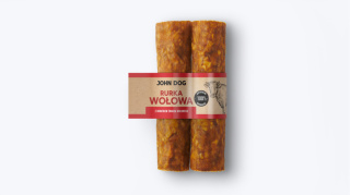 John Dog Suszony gryzak dla psa. Rurka wołowa z dodatkiem żwacza 2 szt 15 cm