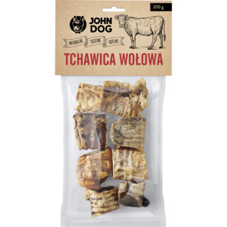 John Dog Suszony gryzak dla psa. Tchawica wołowa cięta 200 g