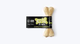 John DogKość do żucia z dodatkiem strusia John Dog - 12 cm