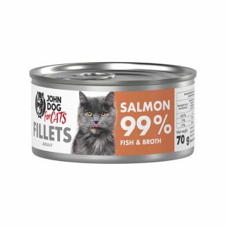 Karma mokra John Dog for Cats Filety Łosoś 70 g