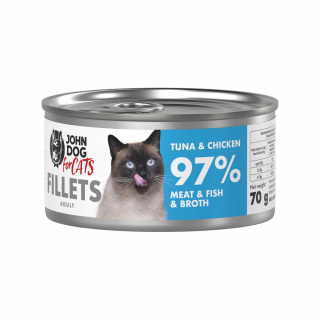 Karma mokra John Dog for Cats Filety Tuńczyk i kurczak