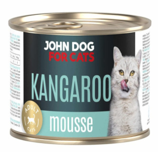 Karma mokra John Dog for Cats mus kangur 200g