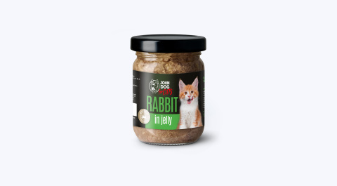Karma mokra dla kociąt John Dog for Cats GALARETKA 100g - królik Karma mokra dla kociąt John Dog for Cats GALARETKA 100g - królik